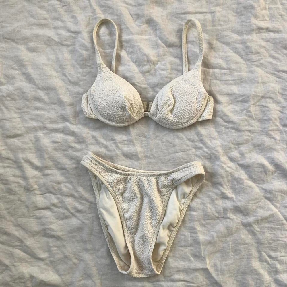 Vintage white bralette bikini